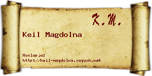 Keil Magdolna névjegykártya